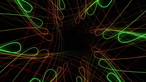 Green Neon Loop Tunel Stock Footage 170520842