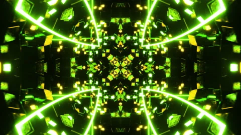 Green Neon Motion Background Vj Loop. Infinitely looped animation. Stock Footage 188058445