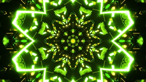 Green Neon Motion Background Vj Loop. Infinitely looped animation. Stock Footage 189858028