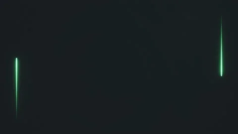 Green neon rectangle frame at the screen edge on black background. Abstract Video stock 131199374