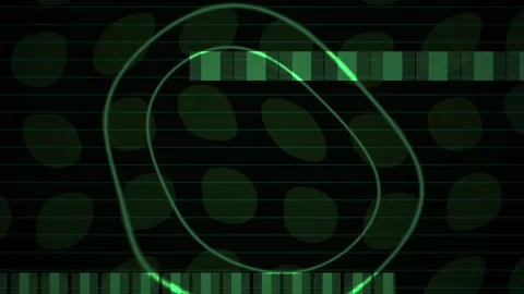 Green neon shapes on black background. Stock Footage 340034252