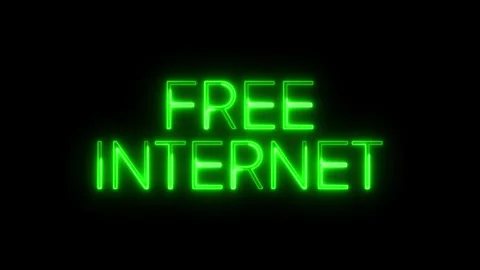 Green neon sign glowing internet access abstract motion background. Stock Footage 346167390