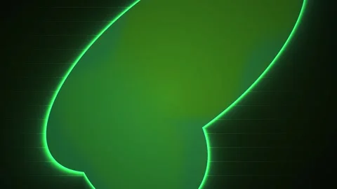Green neon speech bubble shapes. Stock Footage 335368594