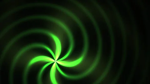 Green neon spiral light effect animation. Stock Footage 340034360