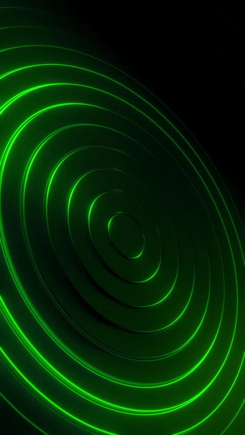 Green Neon Spiral Motion Vertical Looping Abstract 3D Background. 3D rendering Stock Footage 333669871