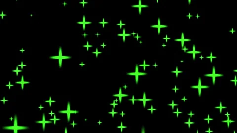 Green Neon Star Particles Floating Gently Creating Magical Abstract Motion .. Stock Footage 324667381
