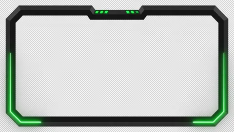 Green neon stream border Stock Footage 279303563