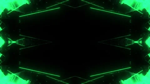 Green Neon Symmetric Structure Stock-Footage 326751617