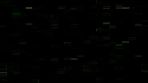 Green Neon Tech Grid Matrix Abstract Rectangles Loop on Black Stock Footage 339064962
