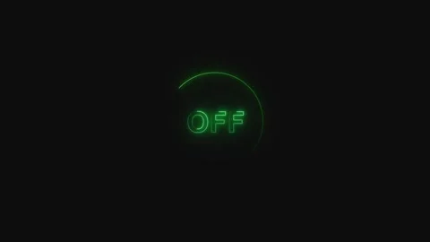 Green neon OF text with circular light element. Green neon OF text glowing... Stock Footage 337021639