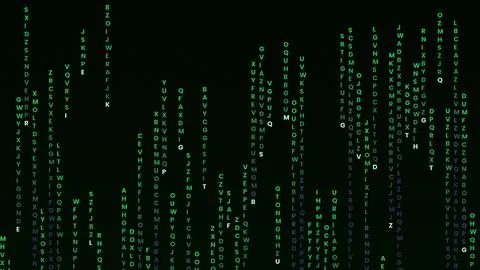 Green neon text matrix digital screen hacker style Stock Illustration