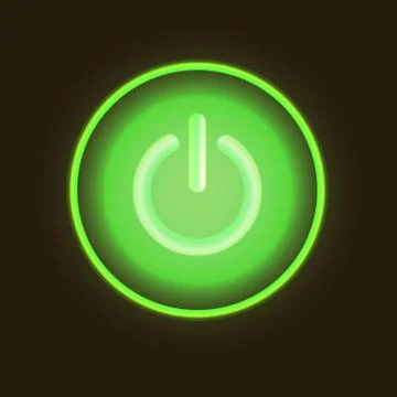 Green neon vector button vector illustration Stock-Illustration