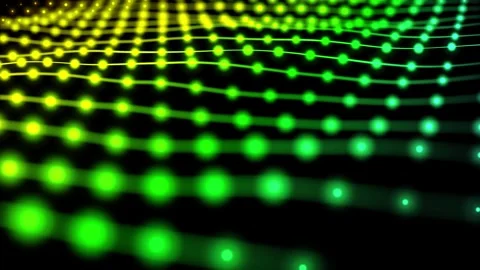Green neon waves 库存影片 342382335