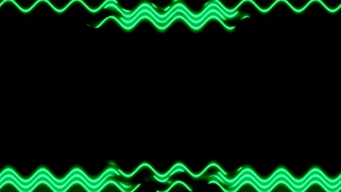 Green Neon Zigzag Border Stock Footage 284407810