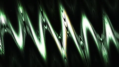 Green Neon Zigzag Waveform Audio Visual Abstract Loop Stock Footage 337722817
