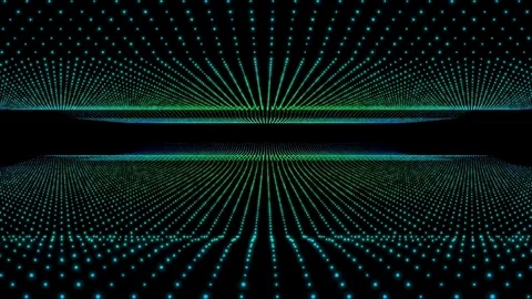 Green net of dots pulse Video stock 80037393