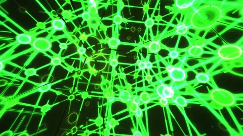 Green Network Abstract Background for Technology Presentations and Concepts Stock Footage 343722163