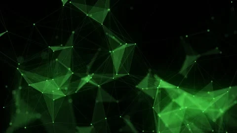 Green network connection structure. Digital background with dots and lines. Stock Footage 310295997