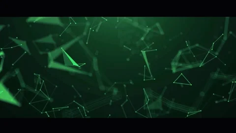 Green network connections and abstract geometric structure Stock Footage 327473902
