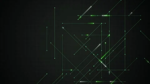 Green network lines and nodes pulsing seamless loop motion background Stock Footage 344926416