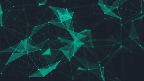 Green network lines technology background Vidéo 88742925