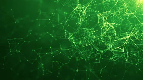 Green network technology background communication Stock Footage 210188860