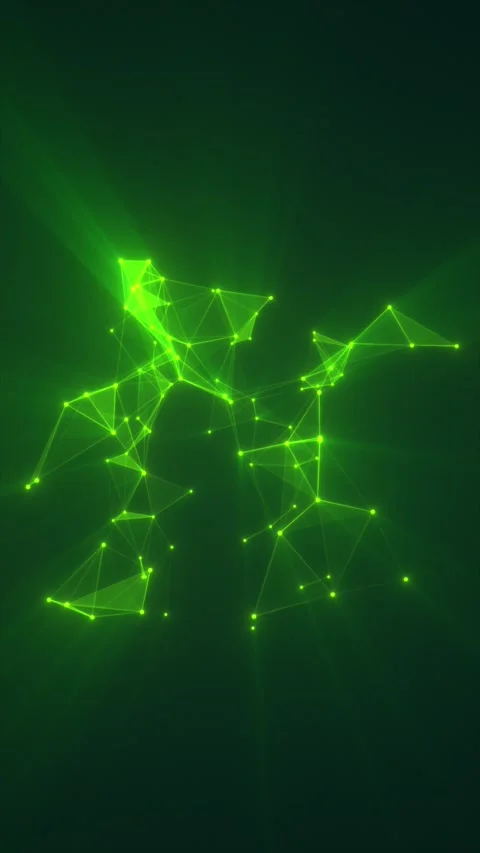 Green Neural Web Stock Footage 312818423