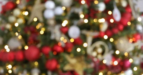 Green New Year tree decorated Stock Footage 83320421