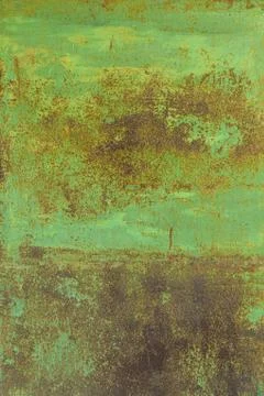 Green nice metal surface with rust Stock Photos