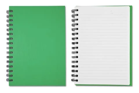 Green note book Stock Photos