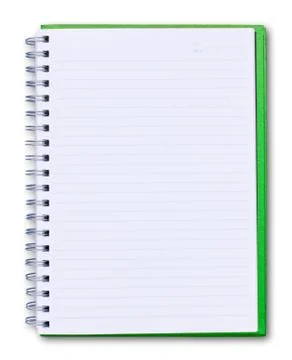Green notebook isolated Stock Photos