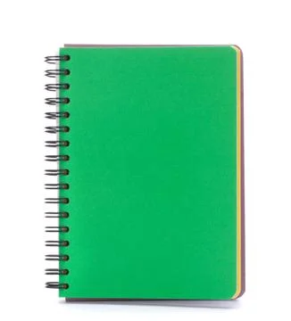 Green notebook Stock Photos