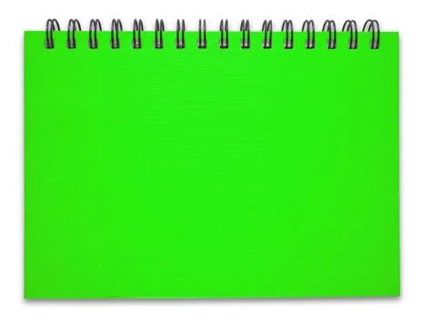 Green notebook Stock Photos