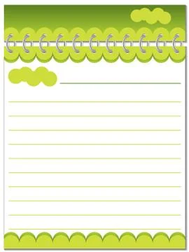 Green notes Stock Illustration