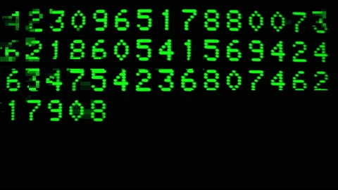 Green numbers and data computer code Stock Footage 152680850
