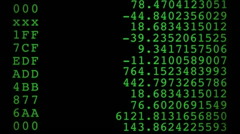 Green numbers Stock Footage 12188739