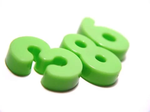Green numbers Stock Photos