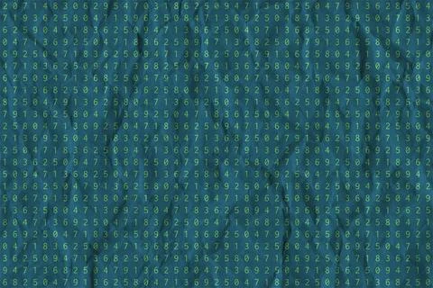 Green numbers representing matrix code or computer hacking process Stockillustratie