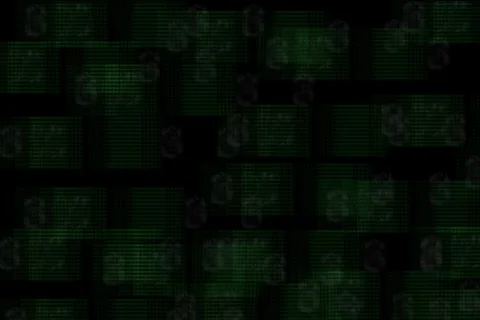 Green numbers on screen - digital animation 库存影片 132809