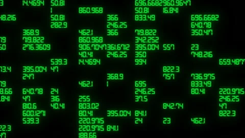 Green numbers. Seamless loop. Stock Footage 101386130