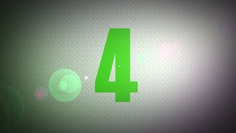 A Green numeric countdown on metal background animation Stock Footage 155229292