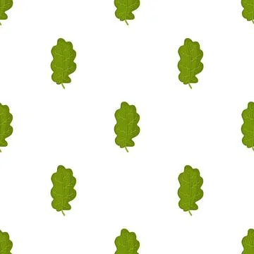 Green oak leaf pattern seamless vector Stockillustratie