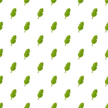 Green oak leaves creating seamless natural pattern Illustrazione stock
