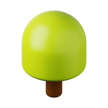 Green oak tree high quality 3D render illustration icon. 스톡 일러스트
