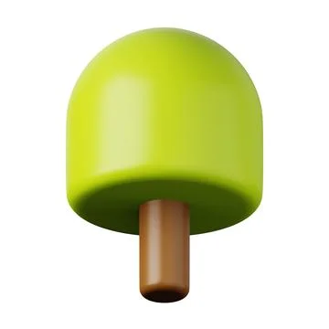 Green oak tree high quality 3D render illustration icon. 스톡 일러스트