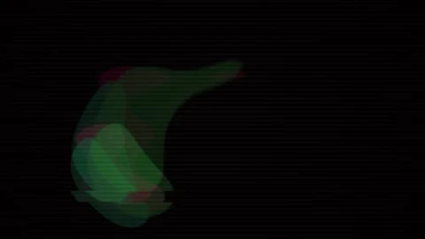 Green object on black background. Stock Footage 340034317