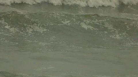 Green Ocean Waves, Pacific, Storm Approaches Stock Footage 48475034