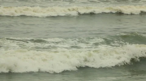 Green Ocean Waves Roll In Stock Footage 48242141