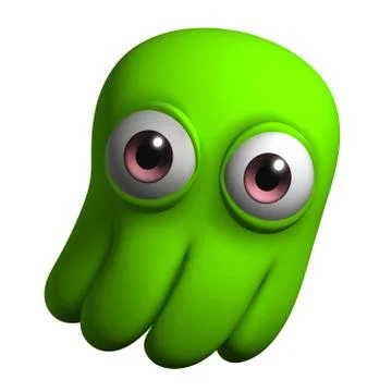 Green octopus 스톡 일러스트