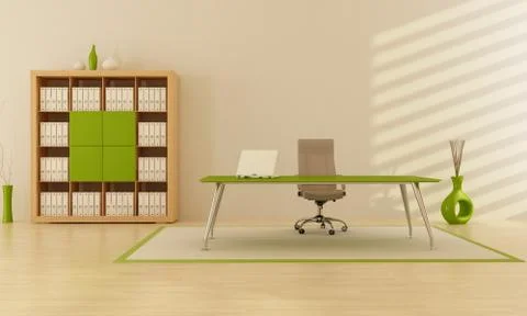 Green office Stock Illustration